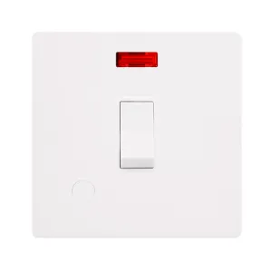 20A DOUBLE POLE SWITCH WITH NEON & FLEX OUTLET - M