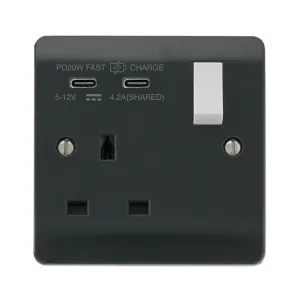 PART M 13A 1 GANG SWITCHED SAFETY SHUTTER SOCKET O