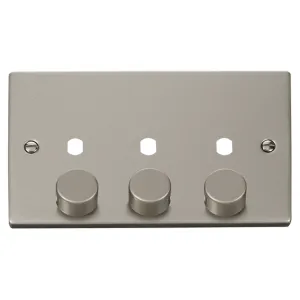 VPPN 3 GANG DOUBLE DIMMER PLATE & KNOBS