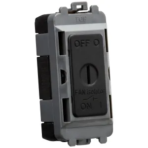 10A Fan Isolator Key Switch Module - Matt Black