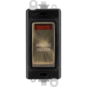 20AX Double Pole Switch With Neon Module - Black -