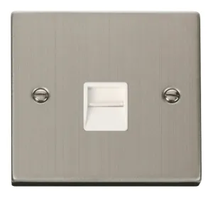 Single Telephone Socket Outlet Master - White