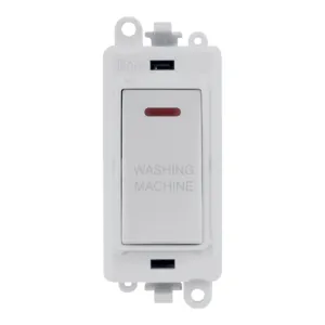 20AX Double Pole Switch With LED Module - Polar Wh