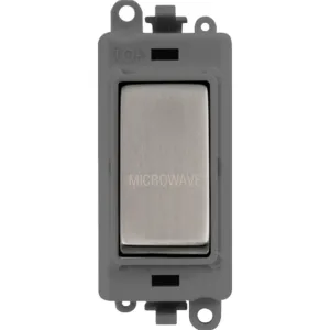 20AX Double Pole Switch Module - Grey - Stainless