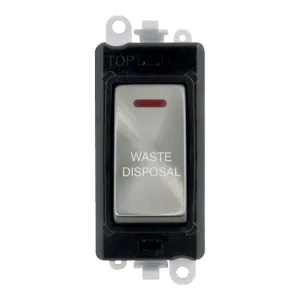 20AX Double Pole Switch With LED Module - Black -