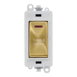 20AX Double Pole Switch With LED Module - Polar Wh