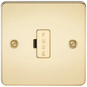 13A Fused Spur Unit - Polished Brass