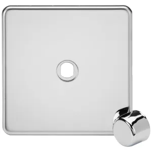 1G Dimmer Plate with Matching Metal Dimmer Cap - P