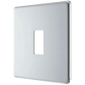 GRID FRONT PLATE SCREWLESS - CHROME - 1 GANG