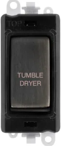 20AX Double Pole Switch Module - Black - Matt Bron