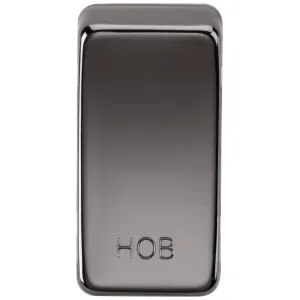 Switch cover "marked HOB" - black nickel