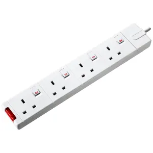 4 SKT 13A IND SW TRAILING SOCKET WHITE