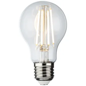 230V 8W LED ES Clear GLS Filament Lamp 2700K Dimma