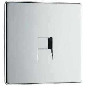 SCREWLESS FLATPLATE POLISHED CHROME SINGLE SLAVE T