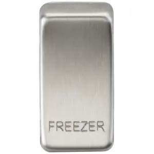 Switch cover "marked FREEZER" - brushed chrome