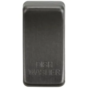 Switch cover "marked DISHWASHER" - smoked bronze