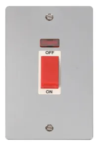 Define - 50A 2 Gang Double Pole Switch With Neon (