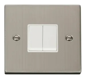 2 Gang 2 Way 10AX Switch - White