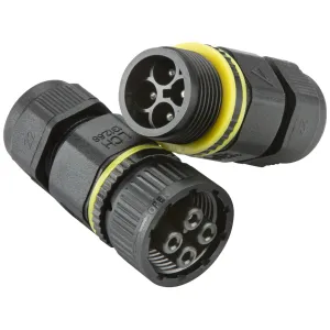 IP68 16A Plug and Socket Cable Connector (4-pin)