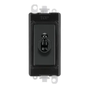 20AX Double Pole Toggle Switch Module - Black - Ma