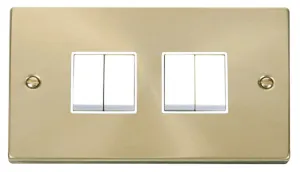 4 Gang 2 Way 10AX Switch - White