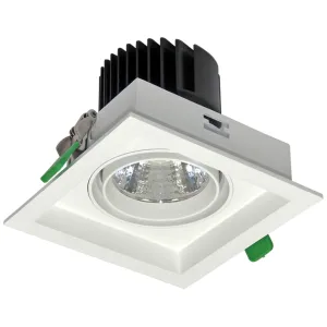 SINGLE SQUARE MODULE RECESSED WHITE 140MM 1900LM 2