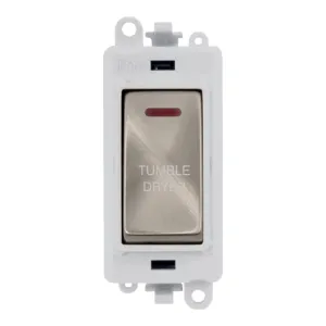 20AX Double Pole Switch With LED Module - Polar Wh
