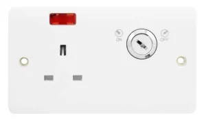 13A 1G DP Key Lockable Socket With Neon