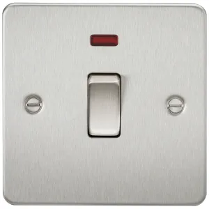 20A 1G DP Switch with Neon - Brushed Chrome