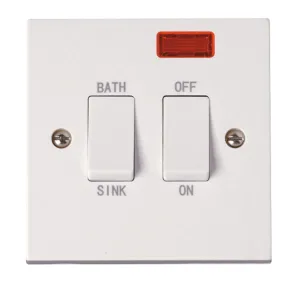 20A DP Sink Bath Switch With Neon