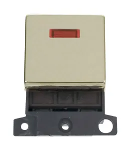 20A DP Ingot Switch With Neon - Brass
