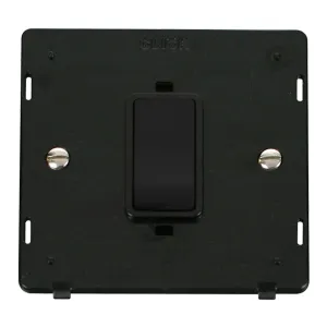 Definity - 50A 1 Gang Double Pole Switch - Black R