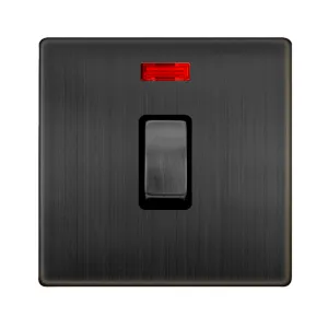 20A INGOT DOUBLE POLE SWITCH WITH NEON - MATT BRON