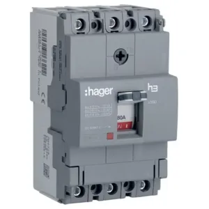 MCCB h3 x160 TM 3x80A 25kA