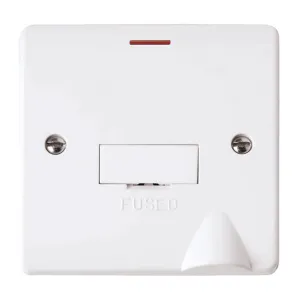 13A FUSED CONNECTION UNIT WITH LED & FLEX OUTLET