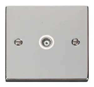 Single Isolated Coaxial Socket Outlet - White