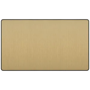 EVOLVE SATIN BRASS - BLACK DOUBLE BLANK PLATE