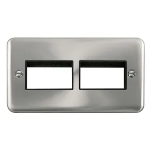 2 Gang MiniGrid Unfurnished Plate - 2 x 3 Aperture