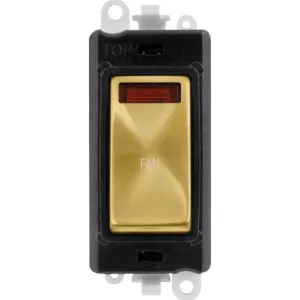 20AX Double Pole Switch With Neon Module - Black -