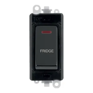 20AX Double Pole Switch With LED Module - Black -