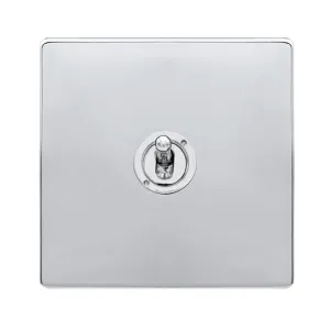 10AX 1 GANG 2 WAY TOGGLE SWITCH - POLISHED CHROME