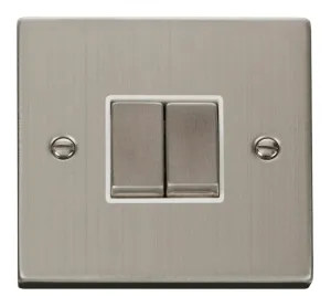 2 Gang 2 Way 'Ingot' 10AX Switch - White