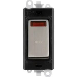 20AX Double Pole Switch With Neon Module - Black -
