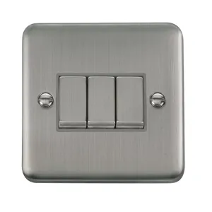 10AX Ingot 3 Gang 2 Way Plate Switch
