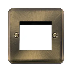 1 Gang New Media- Unfurnished Plate - 2 Apertures