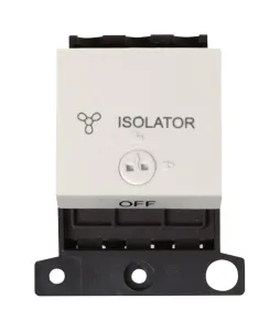 10A 3 Pole Lockable Fan Module - Polar White