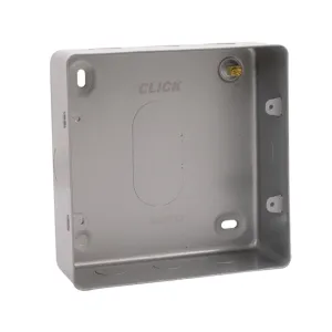 2G 2 ROW METAL CLAD BACK BOX - 50MM DEEP