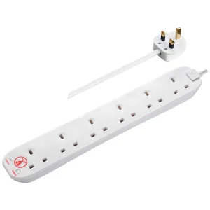 6 SOCKET 2M 13 AMP SURGE PROTECTED EXTENSION LEAD