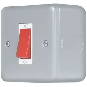 Metal Clad Pro - 50A 1 Gang Double Pole Switch - R