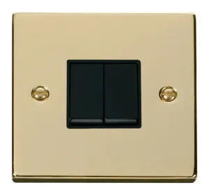 2 Gang 2 Way 10AX Switch - Black